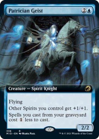 (338) Magic The Gathering Innistrad: Midnight Hunt: Extras Single: Patrician Geist Holo Rare