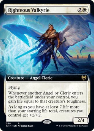(338) Magic The Gathering Kaldheim: Extras Single: Righteous Valkyrie Holo Rare