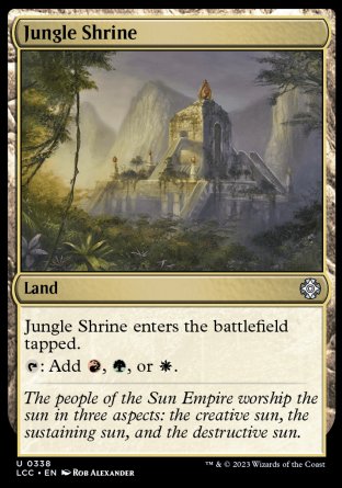 (338) Magic The Gathering Commander: The Lost Caverns of Ixalan Single: Jungle Shrine  Uncommon