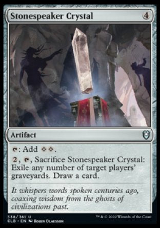 (338) Magic The Gathering Commander Legends: Battle for Baldur's Gate Single: Stonespeaker Crystal Holo Uncommon