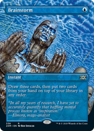 (338) Magic The Gathering Double Masters: Extras Single: Brainstorm Holo Rare