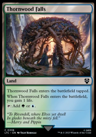 (338) Magic The Gathering Commander: The Lord of the Rings: Tales of Middle-earth Single: Thornwood Falls  Common