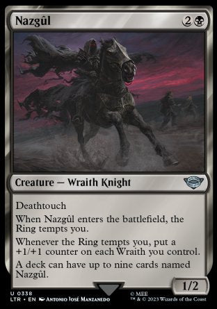 (338) Magic The Gathering The Lord of the Rings: Tales of Middle-earth: Extras Single: Nazg������l (V.7)  Uncommon