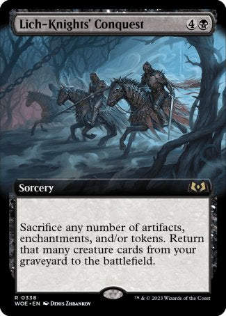 (338) Magic The Gathering Wilds of Eldraine: Extras Single: Lich-Knights' Conquest  Rare