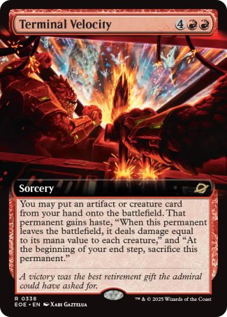 (338) Magic The Gathering Edge of Eternities: Extras Single: Terminal Velocity Holo Rare