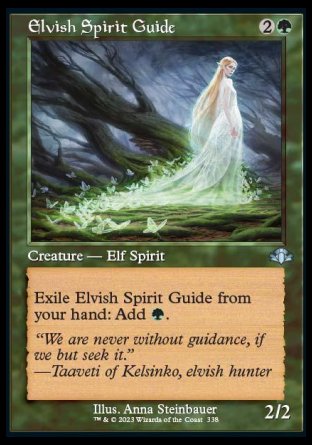 (338) Magic The Gathering Dominaria Remastered: Extras Single: Elvish Spirit Guide Holo Uncommon
