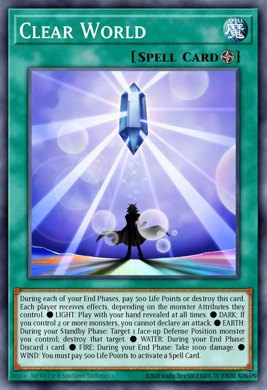 (099) YuGiOh TCG SOVR: Stardust Overdrive Single: Clear World  Secret Rare