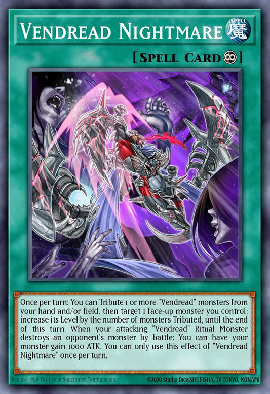 (058) YuGiOh TCG MP19: 2019 Gold Sarcophagus Tin Mega Pack Single: Vendread Nightmare  Common