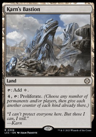 (339) Magic The Gathering Commander: The Lost Caverns of Ixalan Single: Karn's Bastion  Rare