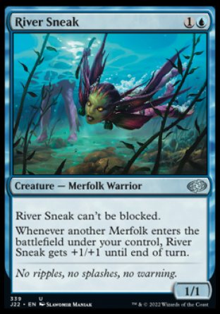 (339) Magic The Gathering Jumpstart 2022 Single: River Sneak  Uncommon