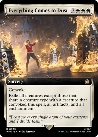 (339) Magic The Gathering Universes Beyond: Doctor Who: Extras Single: Everything Comes to Dust (V.1) Holo Rare