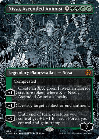(339) Magic The Gathering Phyrexia: All Will Be One: Extras Single: Nissa, Ascended Animist (V.2) Holo Mythic