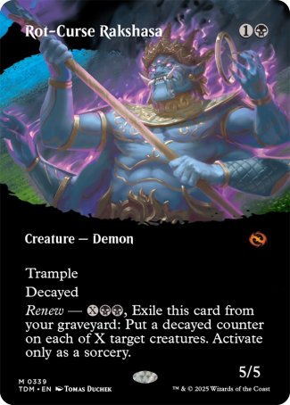 (339) Magic The Gathering Tarkir: Dragonstorm: Extras Single: Rot-Curse Rakshasa  Mythic
