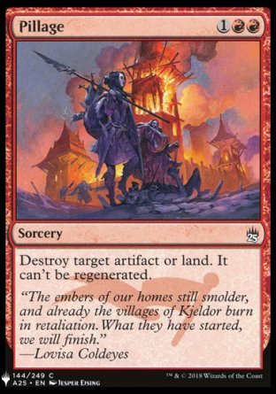 (144) Magic The Gathering The List Single: Pillage  Common