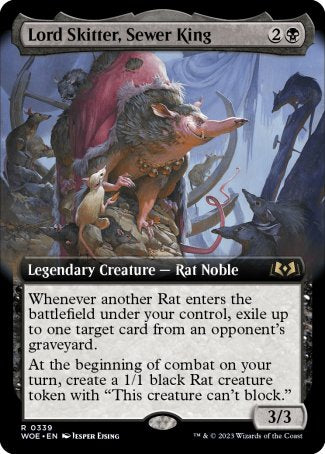 (339) Magic The Gathering Wilds of Eldraine: Extras Single: Lord Skitter, Sewer King Holo Rare