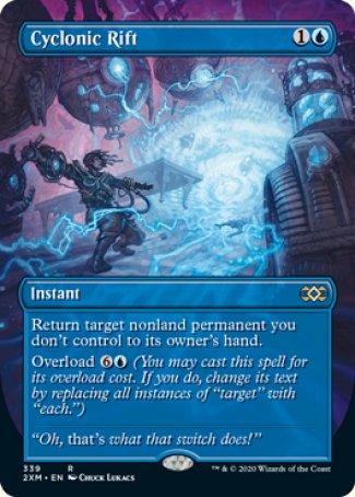 (339) Magic The Gathering Double Masters: Extras Single: Cyclonic Rift  Rare
