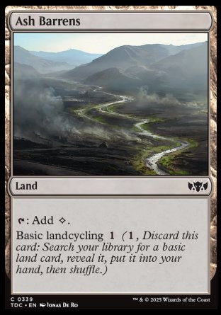 (339) Magic The Gathering Commander: Tarkir: Dragonstorm Single: Ash Barrens  Common