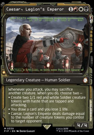 (339) Magic The Gathering Universes Beyond: Fallout: Extras Single: Caesar, Legion's Emperor (V.2)  Holo Mythic