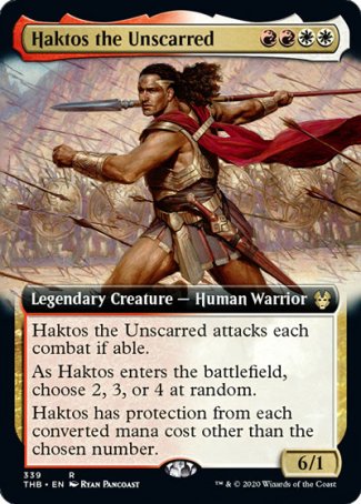 (339) Magic The Gathering Theros Beyond Death: Extras Single: Haktos the Unscarred Holo Rare