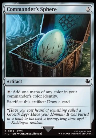 (339) Magic The Gathering Commander: Magic: The Gathering - FINAL FANTASY: Collector's Edition Single: Commander's Sphere Holo Common