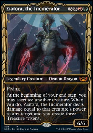(339) Magic The Gathering Streets of New Capenna: Extras Single: Ziatora, the Incinerator (V.1) Holo Mythic