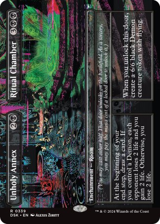 (339) Magic The Gathering Duskmourn: House of Horror: Extras Single: Unholy Annex // Ritual Chamber Holo Rare