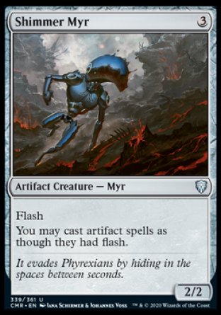 (339/361) Magic The Gathering Commander Legends Single: Shimmer Myr Holo Uncommon