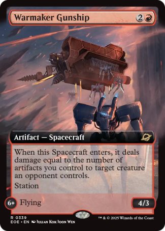 (339) Magic The Gathering Edge of Eternities: Extras Single: Warmaker Gunship Holo Rare