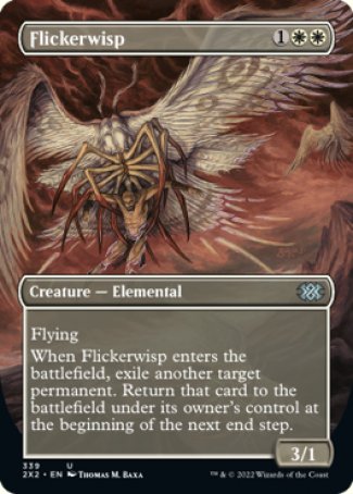 (339) Magic The Gathering Double Masters 2022: Extras Single: Flickerwisp Holo Uncommon