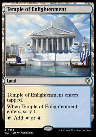 (339) Magic The Gathering Commander: Bloomburrow Single: Temple of Enlightenment  Rare