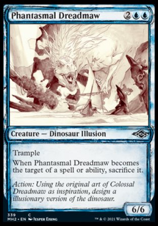 (339) Magic The Gathering Modern Horizons 2: Extras Single: Phantasmal Dreadmaw  Common
