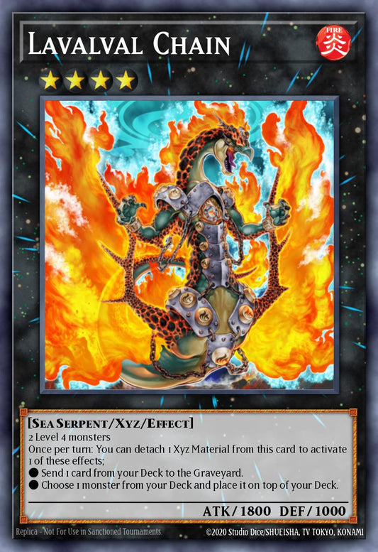 (162) YuGiOh TCG RA04: Quarter Century Stampede Single: Lavalval Chain (V.1 - Platinum Secret Rare)  Platinum Secret Rare