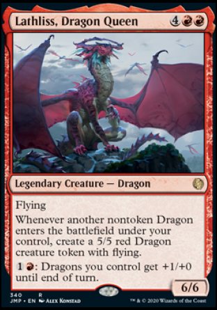 (340) Magic The Gathering Jumpstart Single: Lathliss, Dragon Queen  Rare