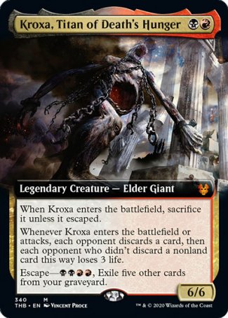 (340) Magic The Gathering Theros Beyond Death: Extras Single: Kroxa, Titan of Death's Hunger  Mythic