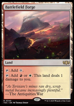 (340) Magic The Gathering Commander: Tarkir: Dragonstorm Single: Battlefield Forge  Rare