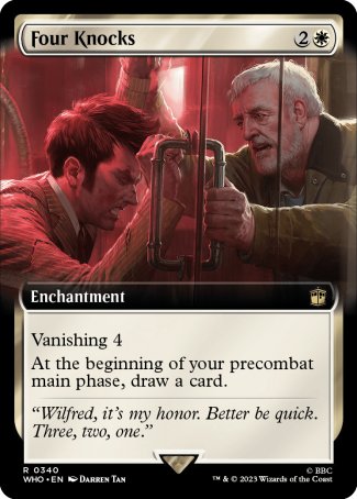 (340) Magic The Gathering Universes Beyond: Doctor Who: Extras Single: Four Knocks (V.1)  Rare