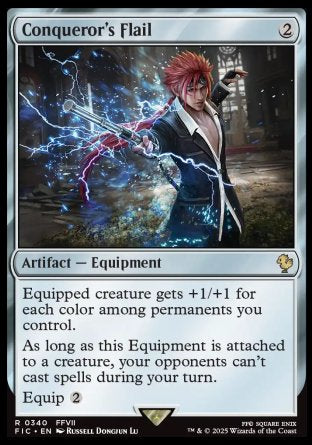 (340) Magic The Gathering Commander: Magic: The Gathering - FINAL FANTASY: Collector's Edition Single: Conqueror's Flail Holo Rare