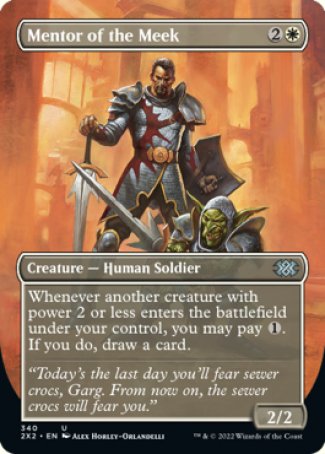 (340) Magic The Gathering Double Masters 2022: Extras Single: Mentor of the Meek  Uncommon