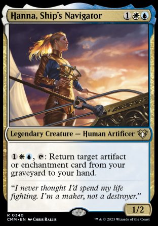(340) Magic The Gathering Commander Masters Single: Hanna, Ship's Navigator  Rare