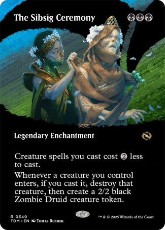 (340) Magic The Gathering Tarkir: Dragonstorm: Extras Single: The Sibsig Ceremony Holo Rare