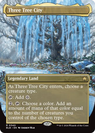 (340) Magic The Gathering Bloomburrow: Extras Single: Three Tree City (V.4) Holo Rare