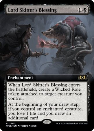(340) Magic The Gathering Wilds of Eldraine: Extras Single: Lord Skitter's Blessing Holo Rare