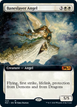 (340) Magic The Gathering Core 2021: Extras Single: Baneslayer Angel  Mythic