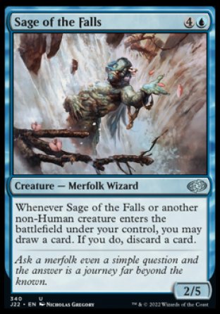 (340) Magic The Gathering Jumpstart 2022 Single: Sage of the Falls  Uncommon