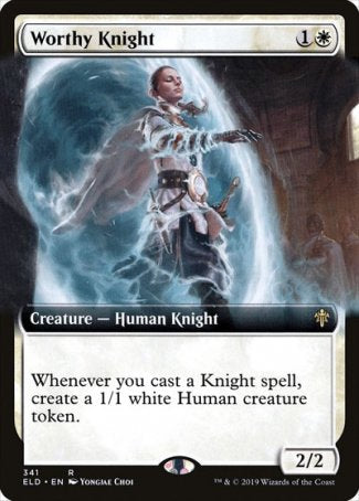 (341) Magic The Gathering Throne of Eldraine: Extras Single: Worthy Knight Holo Rare