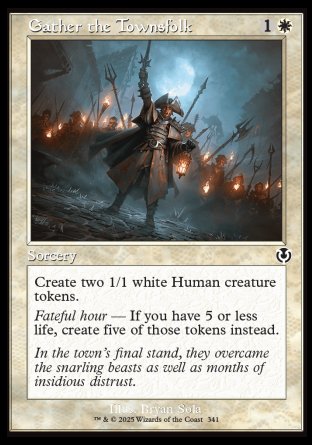(341) Magic The Gathering Innistrad Remastered: Extras Single: Gather the Townsfolk  Common