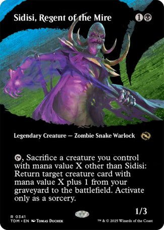 (341) Magic The Gathering Tarkir: Dragonstorm: Extras Single: Sidisi, Regent of the Mire Holo Rare