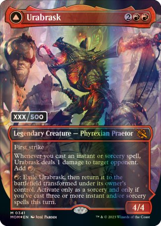 (341) Magic The Gathering March of the Machine: Extras Single: Urabrask // The Great Work (V.2)  Mythic