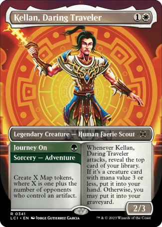 (341) Magic The Gathering The Lost Caverns of Ixalan: Extras Single: Kellan, Daring Traveler // Journey On  Rare