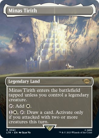 (341) Magic The Gathering The Lord of the Rings: Tales of Middle-earth: Extras Single: Minas Tirith (V.1) Holo Rare